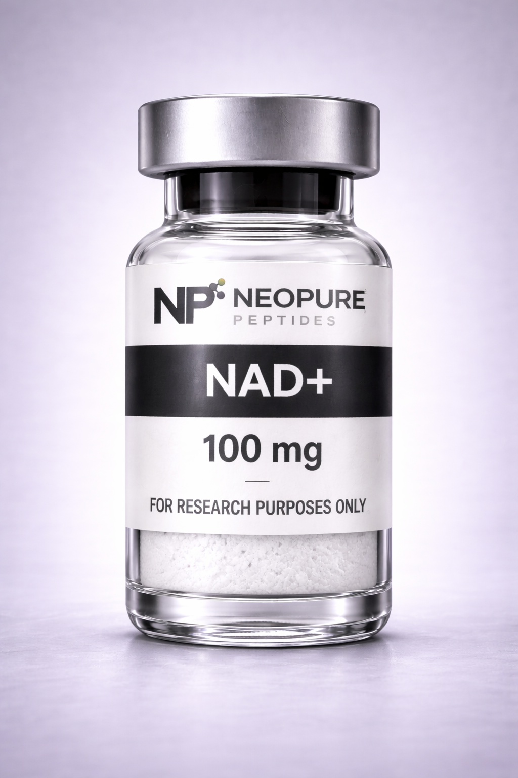 NAD+ vial with research label